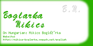 boglarka mikics business card